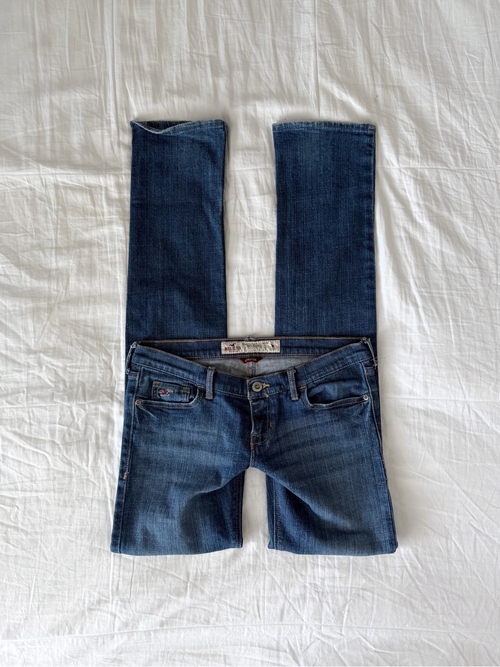 Vintage Y2K Hollister Ultra Low Rise Denim Slim Leg Jeans Size 1R